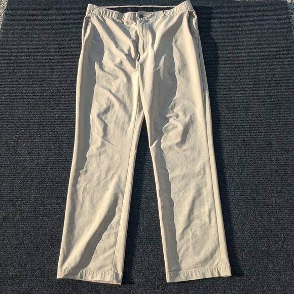 Pebble Beach Golf Pants Khaki Chino Casual Flat Front Comfort Mens Size‎ 36x30 - Picture 1 of 10